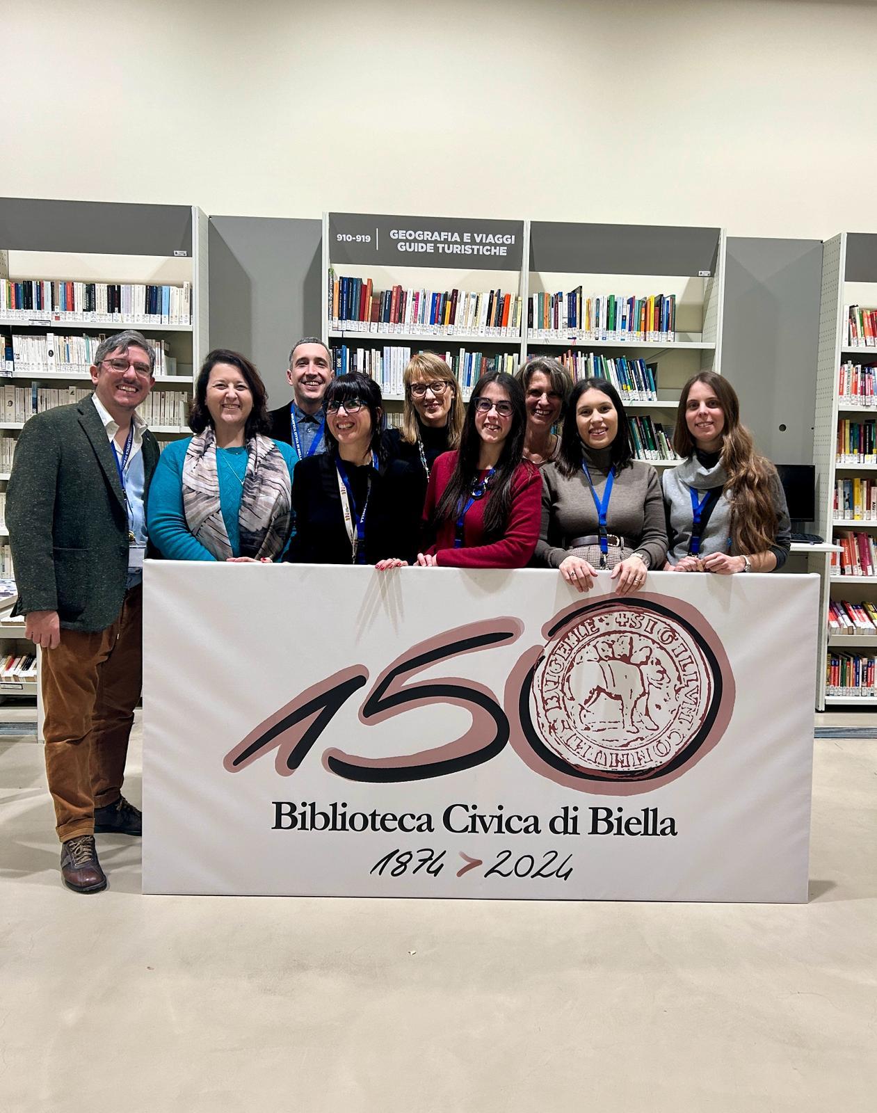 Il team bibliotecari di Solidarietà e Lavoro presso le Biblioteche di Biella